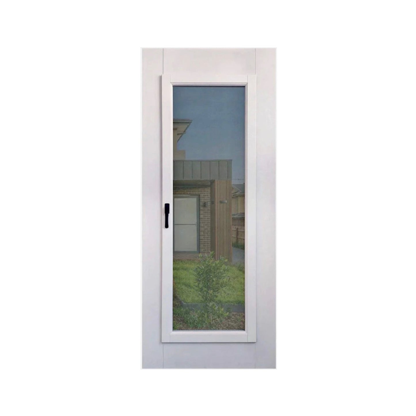 2 in 1 - 1P Pre Primed with Security screen & Clear Glass - Just Doors NSW