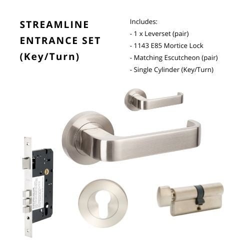 Sreamline - Brushed Nickel - Just Doors NSW