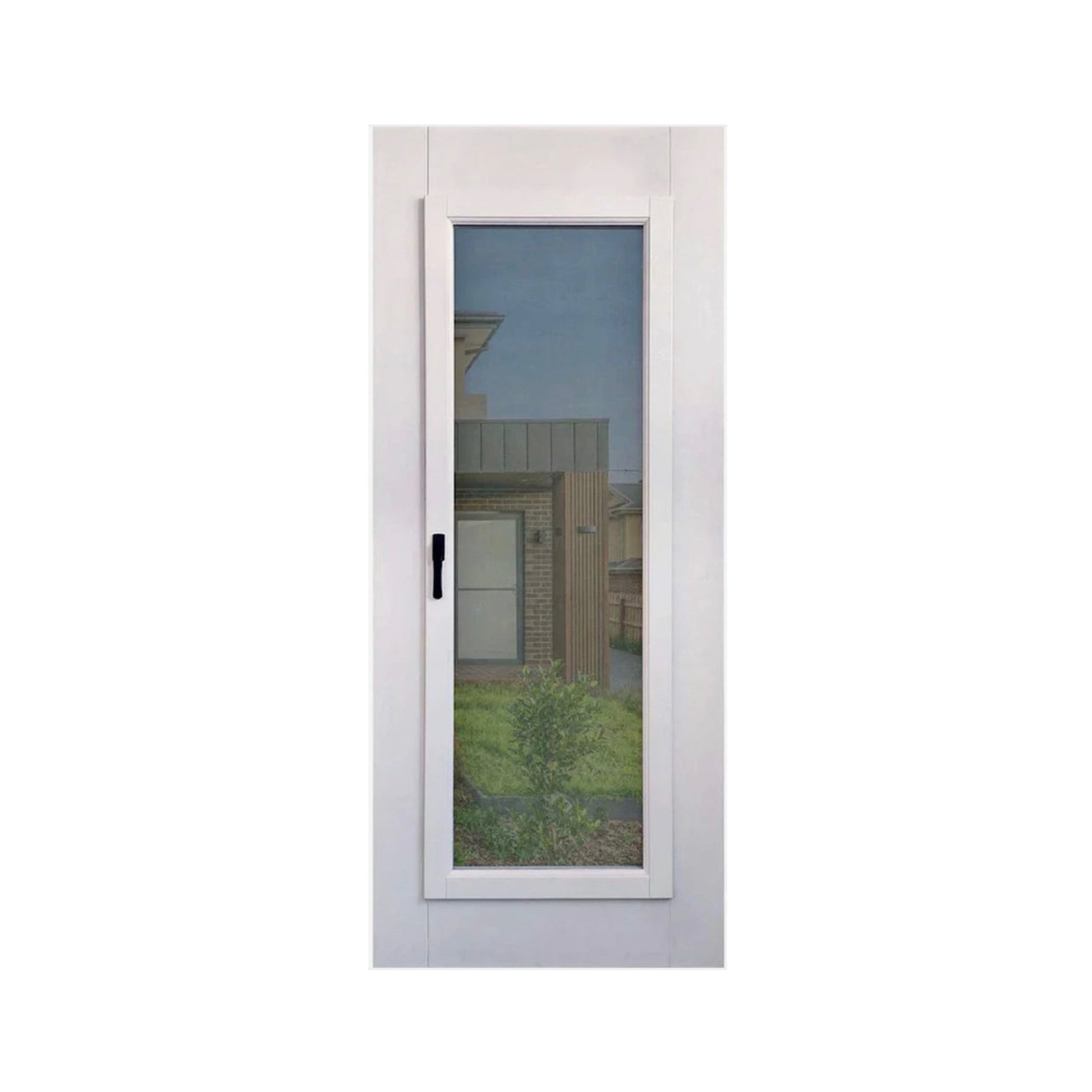 2 in 1 - 1P Pre Primed with Security screen & Clear Glass - Just Doors NSW
