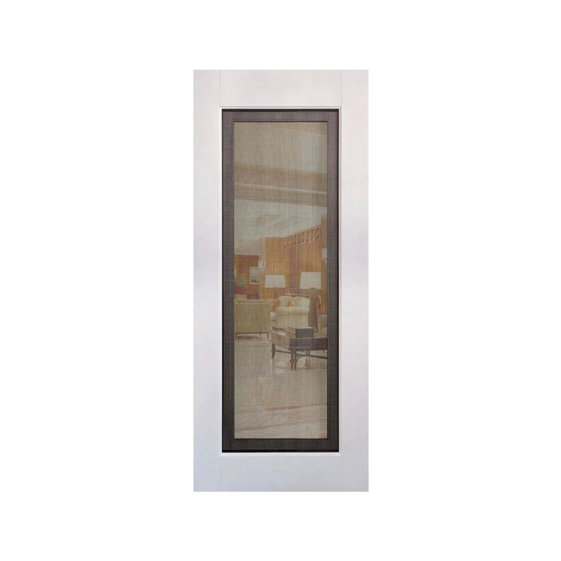 2 in 1 - 1P Pre Primed with Security screen & Clear Glass - Just Doors NSW