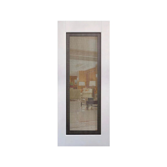 2 in 1 - 1P Pre Primed with Security screen & Clear Glass - Just Doors NSW