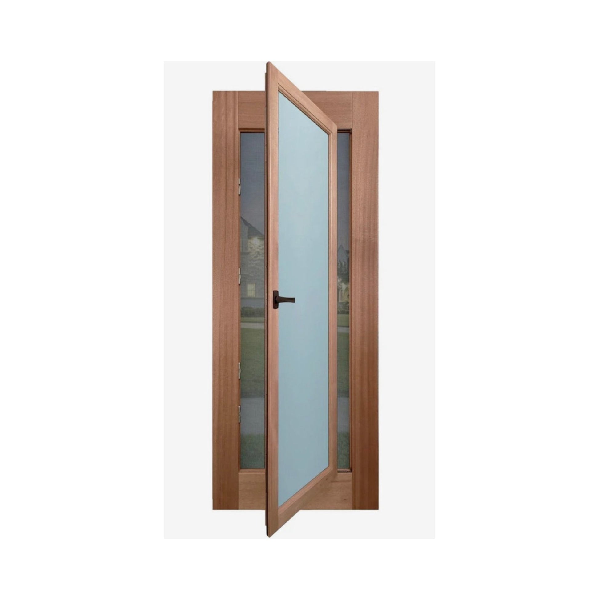 2 in 1 - 1P Timber with Security screen - Just Doors NSW