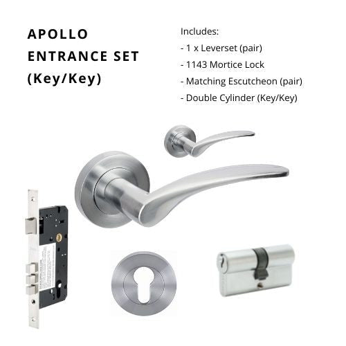 APOLLO - Satin Chrome - Just Doors NSW