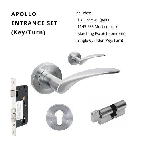 APOLLO - Satin Chrome - Just Doors NSW