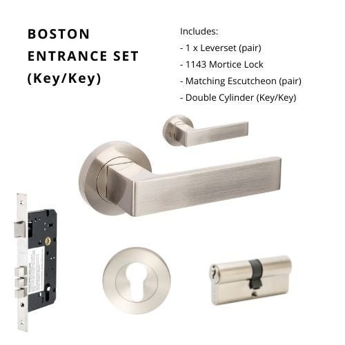 Boston Bushed Nickel - Just Doors NSW