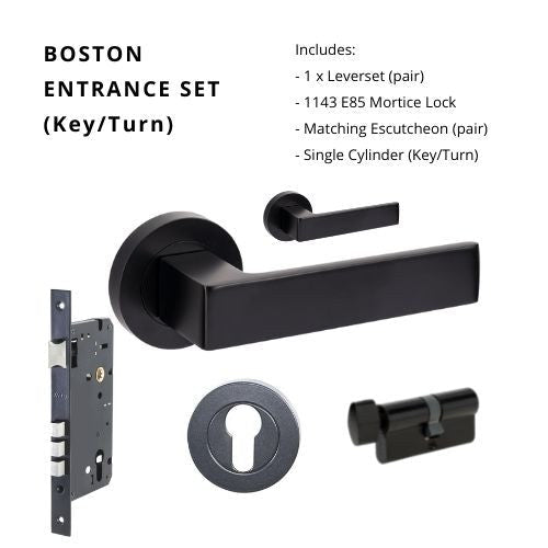 Boston Matt Black - Just Doors NSW