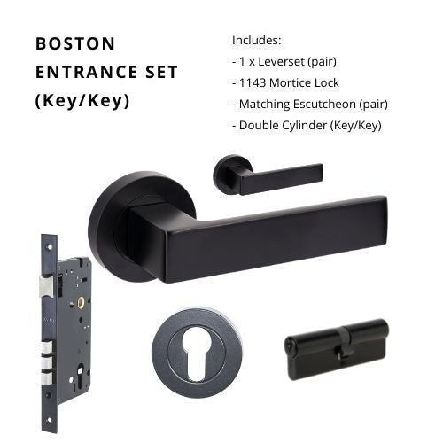 Boston Matt Black - Just Doors NSW