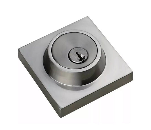 D1 - Astor Satin Nickel Slimline Square Single Cylinder Deadbolt - Just Doors NSW