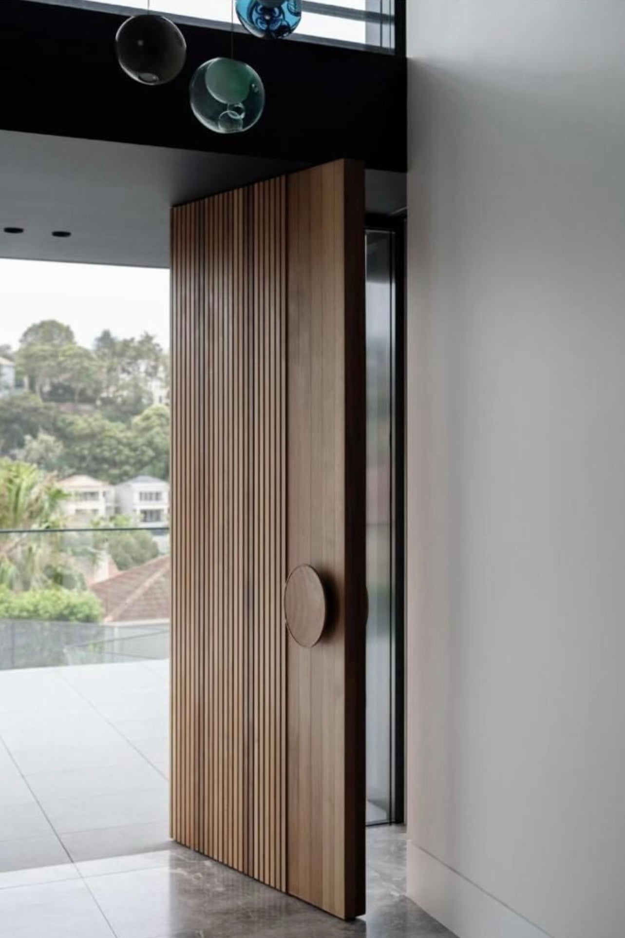 Elite 6 Vertical Timber Slat Plus (60mm Door) - Just Doors NSW