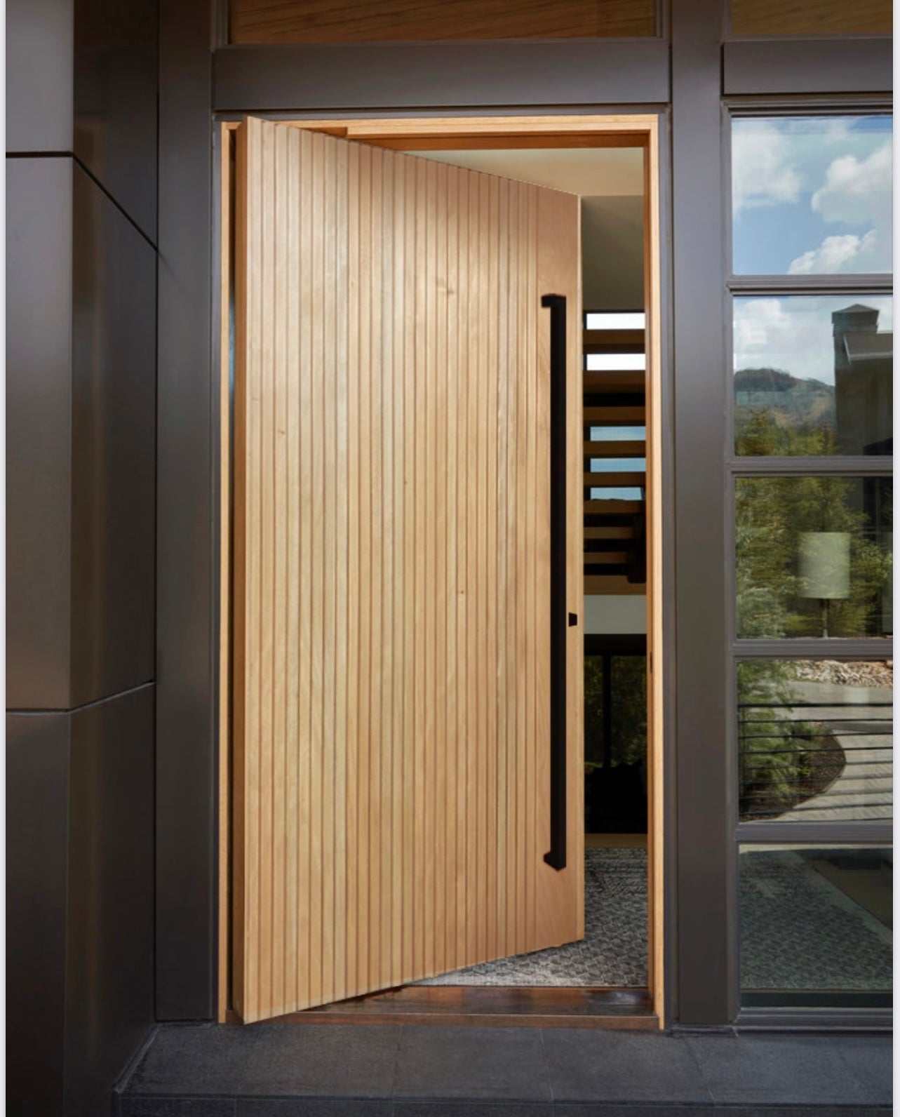 Elite 6 Vertical Timber Slat Plus (60mm Door) - Just Doors NSW