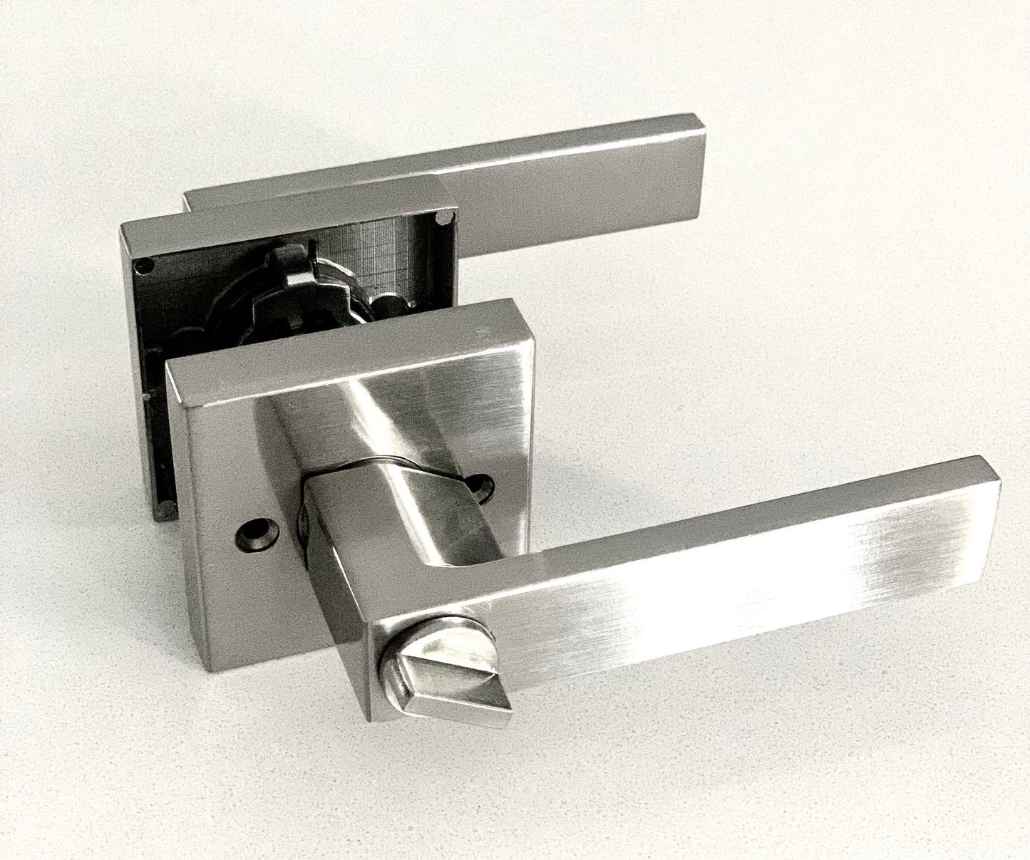 L2-Brooklyn Satin Nickel Entrance lever