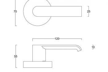 L1 - Madison Lever Handle || PASSAGE || Matte Black - Just Doors NSW