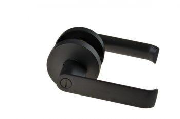 L1 - Madison Lever Handle || PRIVACY || Matte Black - Just Doors NSW