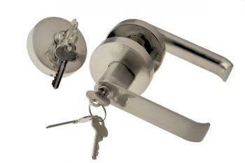 L1 - Madison Lever Handle Set || ENTRANCE DEADBOLT COMBO || Satin Nickel - Just Doors NSW
