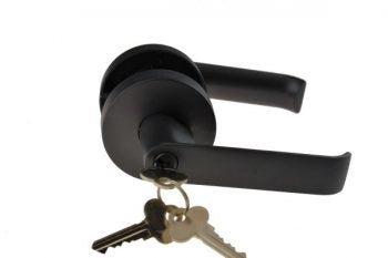 L1 - Madison Lever Handle Set || ENTRANCE || Matte Black - Just Doors NSW