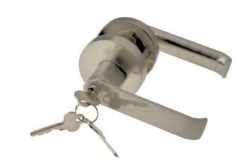 L1 - Madison Lever Handle Set || ENTRANCE || Satin Nickel - Just Doors NSW