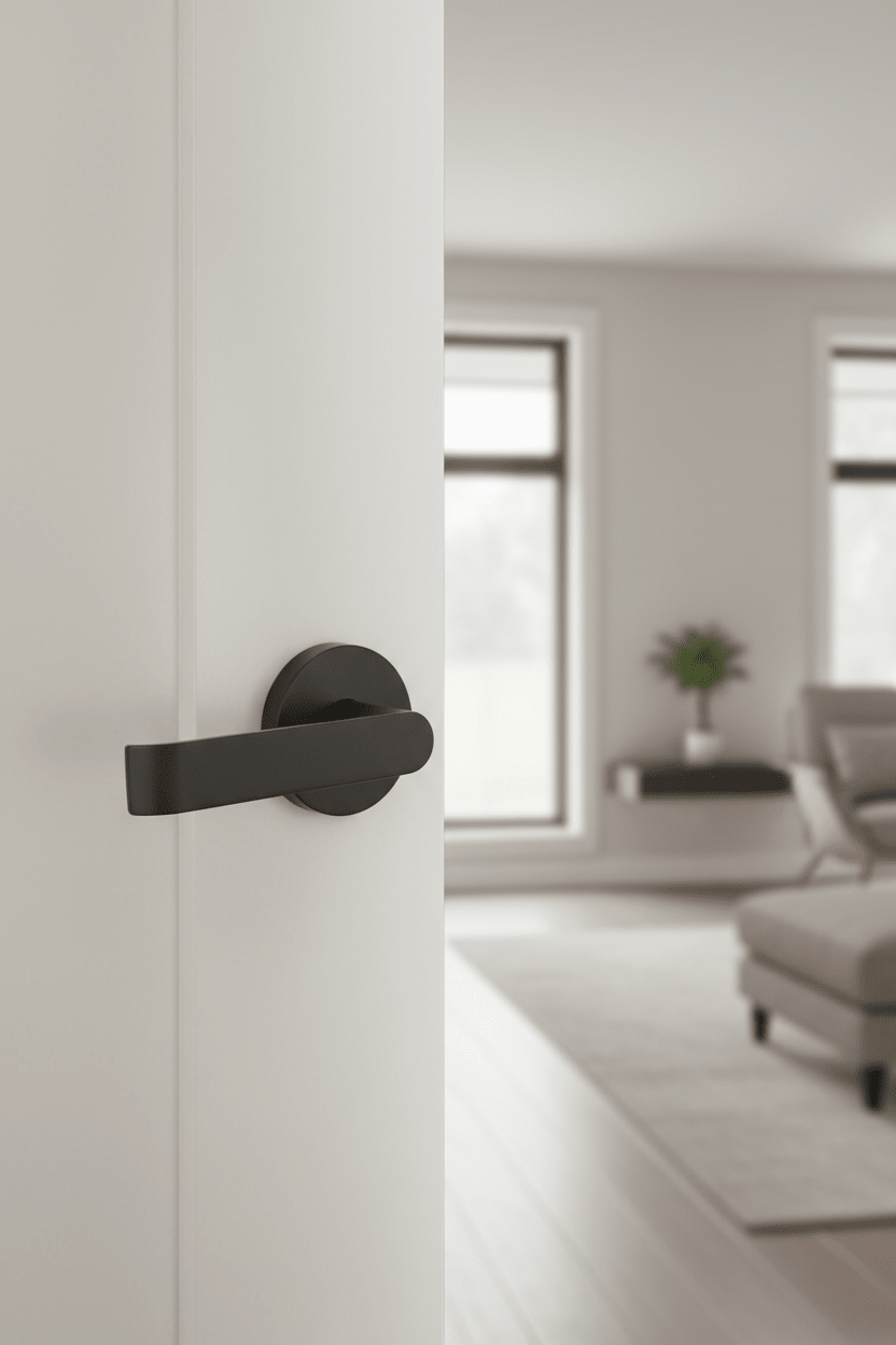 L1- Madison Matte Black Internal Handle - Just Doors NSW