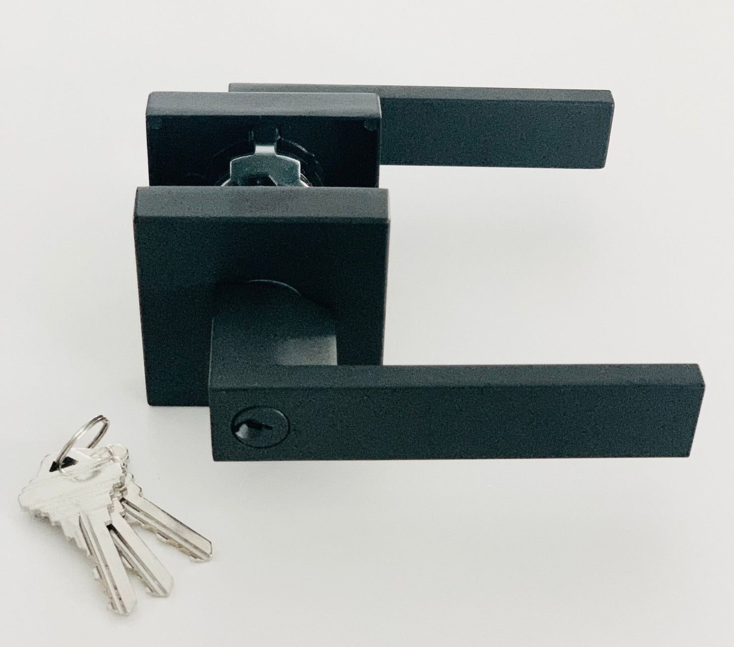 L2 - Brooklyn Black Entrance Lever - Just Doors NSW