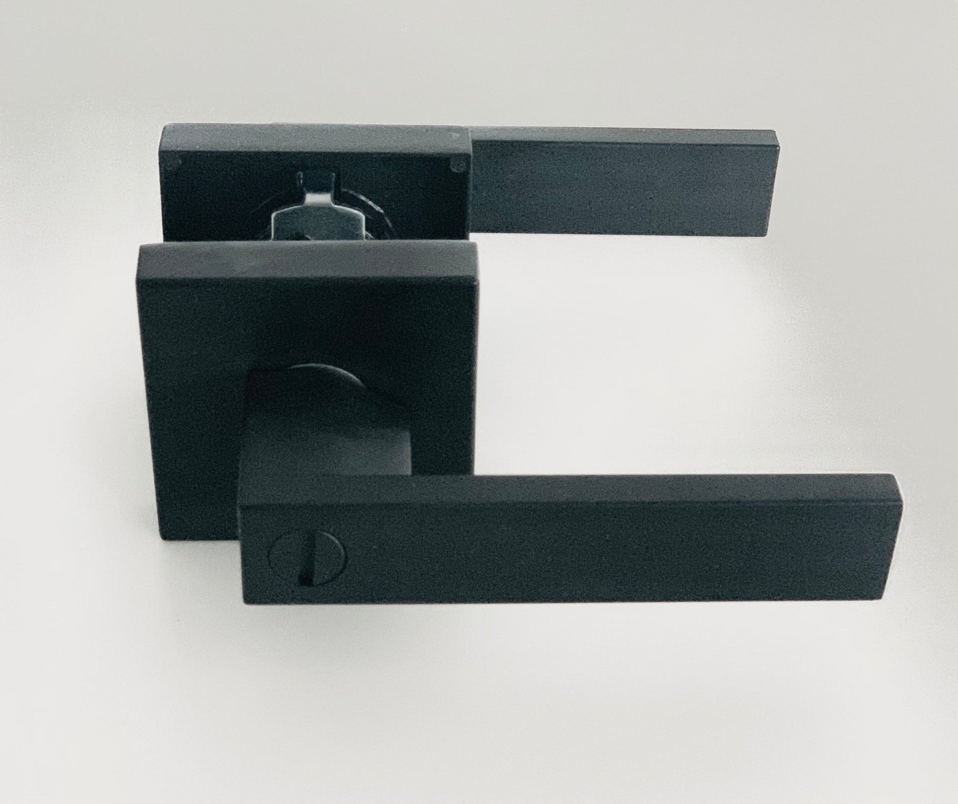 L2 - Brooklyn Matte Black PRIVACY Handle - Just Doors NSW
