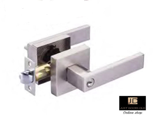 L2 - Brooklyn Satin Nickel Entrance lever - Just Doors NSW