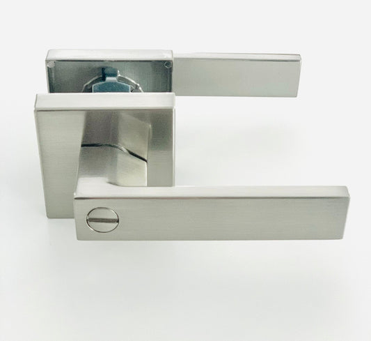 L2 - Brooklyn Satin Nickel PRIVACY handle - Just Doors NSW