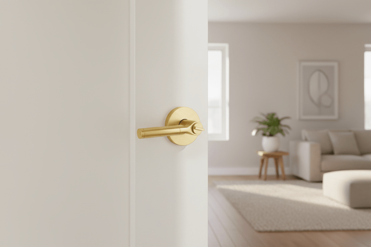 L3- Montana SATIN BRASS Internal Handle - Just Doors NSW