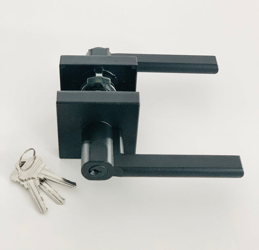 L4 - Vienna Matte Black Entrance lever - Just Doors NSW