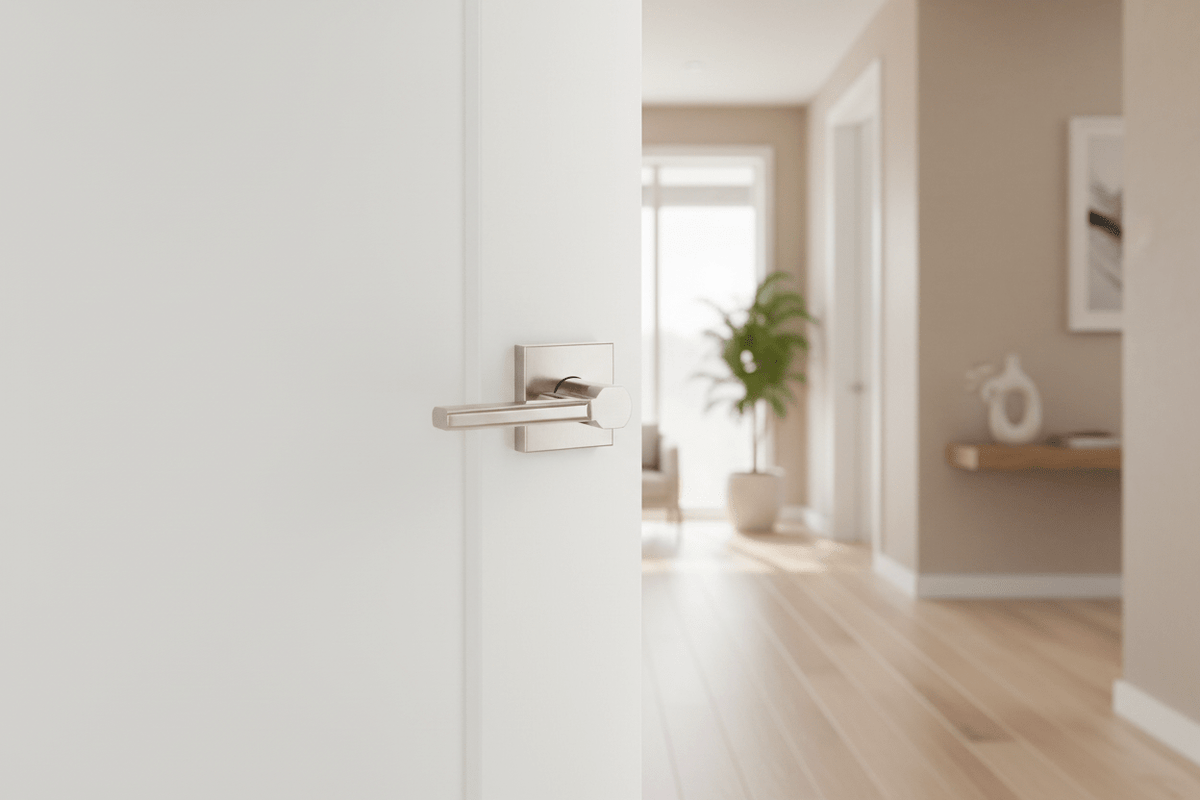 L4 - Vienna Satin Nickel Internal Handle - Just Doors NSW