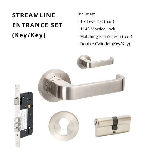 Sreamline - Brushed Nickel - Just Doors NSW