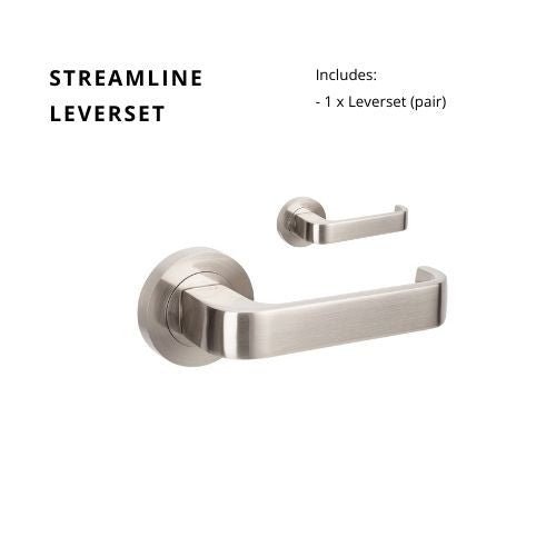 Sreamline - Brushed Nickel - Just Doors NSW