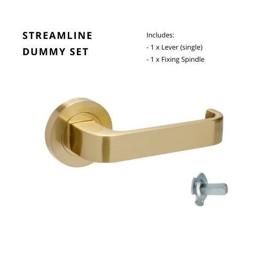 STREAMLINE - Satin Brass - Just Doors NSW