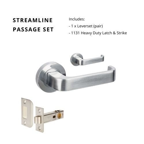 STREAMLINE - Satin Chrome - Just Doors NSW