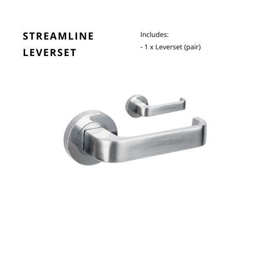 STREAMLINE - Satin Chrome - Just Doors NSW