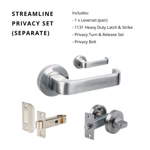 STREAMLINE - Satin Chrome - Just Doors NSW