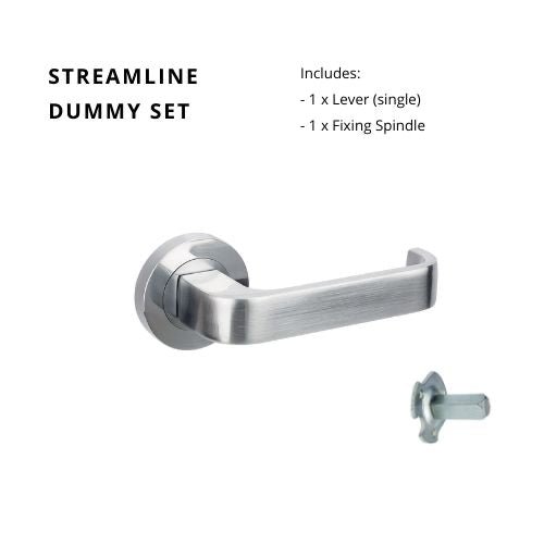 STREAMLINE - Satin Chrome - Just Doors NSW